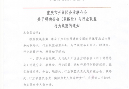 关于明确确分会（联络处）与行业联盟行为规范的通知